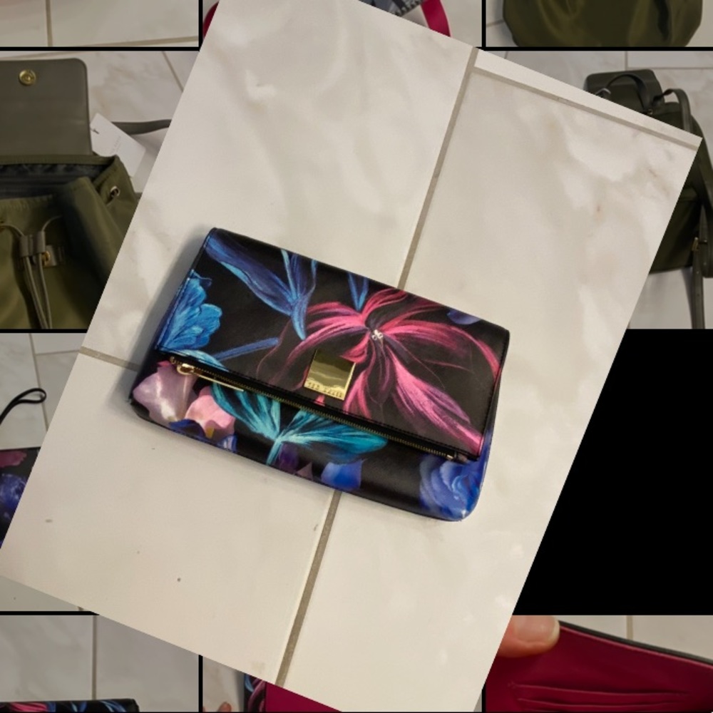 Ted Baker flap envelope clutch